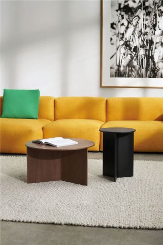 HAY Slit Table Wood High H: 47 cm - Black