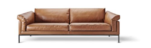 Eva Solo Crush Sofa 3 pers. B: 222 cm - ENVY Cognac 20320 Læder