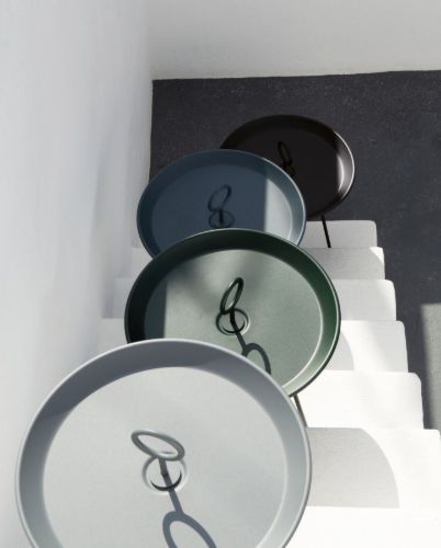 HOUE EYELET Tray Table Ø: 45 cm - Dark Grey