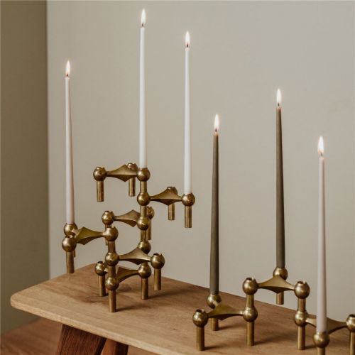 STOFF Nagel Taper Candles by Ester & Erik 6 pcs H: 29 cm - Taupe
