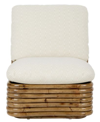GUBI Bohemian 72 Lounge Chair SH: 43 cm - Rattan/Chevron 002