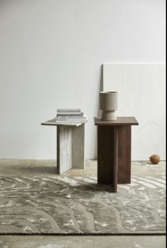 Nordal GLINA high tables H:58 cm - wood/marble