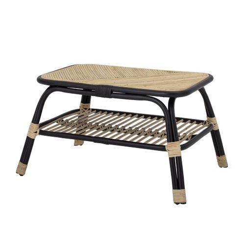Bloomingville Loue Sidebord 79x54 cm - Rattan/Sort