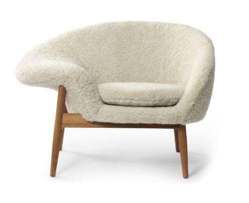 Warm Nordic Fried Egg Loungestol Venstre SH: 40 cm - Moonlight White