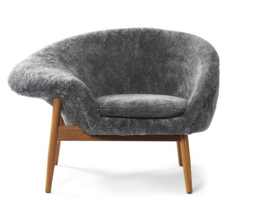 Warm Nordic Fried Egg Loungestol Venstre SH: 40 cm - Scandinavian Grey