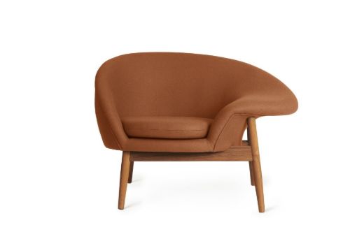 Warm Nordic Fried Egg Loungestol Højre SH: 40 cm - Caramel