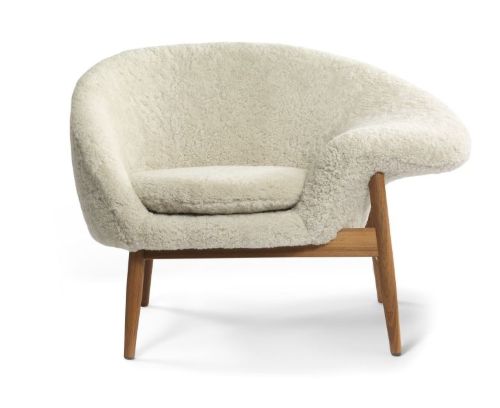 Warm Nordic Fried Egg Loungestol Højre SH: 40 cm - Moonlight White