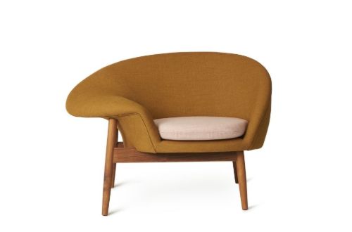 Warm Nordic Fried Egg Loungestol Venstre SH: 40 cm - Dark Ochre/Pale Rose