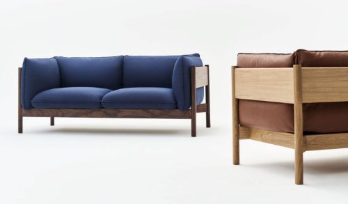 HAY Arbour 2 Seater B: 180 cm - Steelcut Trio 796 / Oiled Waxed Solid Walnut