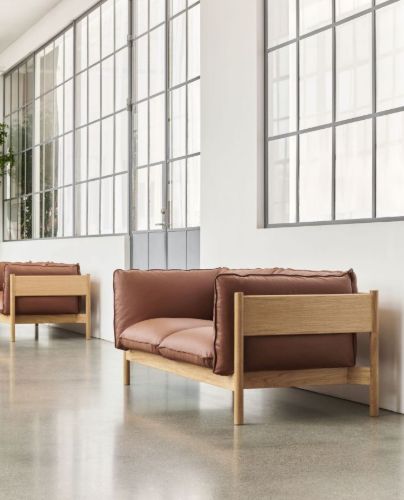 HAY Arbour 2 Seater B: 180 cm - Nevada NV2488S / Oiled Waxed Solid Walnut