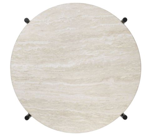 GUBI TS Outdoor Coffee Table Ø: 80 cm - White/Steel