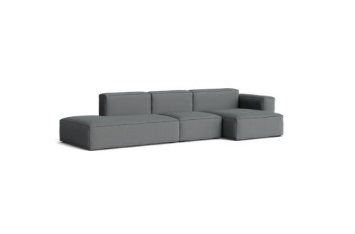 HAY Mags Soft Low Armrest 3 Seater Combination 4 Right End L: 331 cm - Steelcut Trio 153