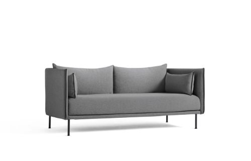 HAY Silhouette 2 Personers Sofa Mono L: 171 cm - Coda 182 / Black Powder Coated Steel
