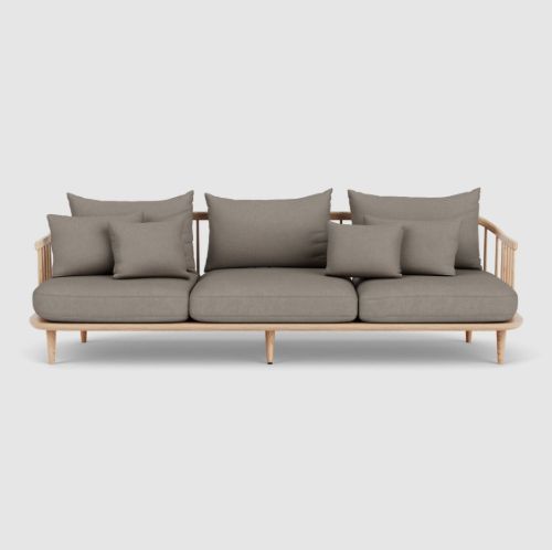 &Tradition Fly SC12 Sofa L: 240 cm - White Oiled Oak/Hot Madison 094