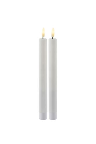 Sirius Smilla Tall Genopladelige Stearinlys H: 25 cm Sæt af 2 stk. - White