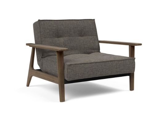 Innovation Living Splitback Frej Chair B: 112 cm - Smoked Oak/216 Flashtex Dark Grey