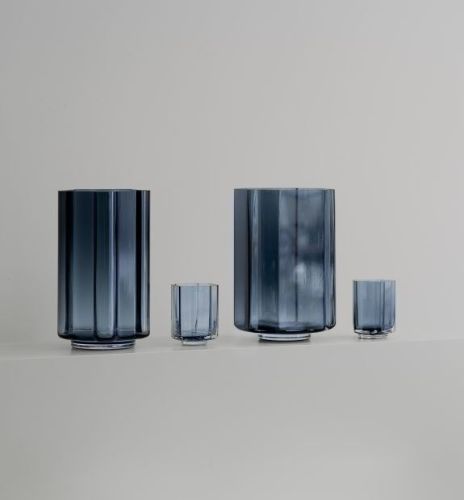 Louise Roe Funki Vase Rounded H: 34 cm - Blue