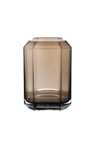 Louise Roe Jewel Vase Glass H: 20 cm - Smoke