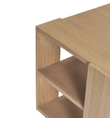 Hübsch Merge Sidebord 38x37 FSC Egetræ - Natur