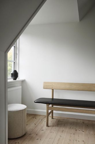 Fredericia Furniture Mono Puf Ø: 39 cm - 0024 Grand Linen