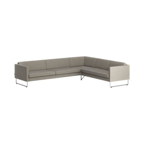 Swedese Madison Højrevendt Hjørnesofa B: 287 cm - Krom/Main Line Flax 02