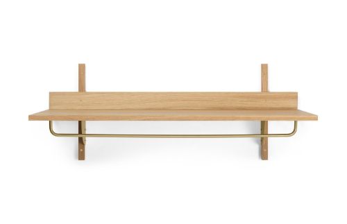 Ferm Living Sector Rack Shelf B: 87 cm - Oak/Brass