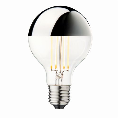Design By Us Arbitrary Bulb Ø80 Crown E27 3,5W LED Dimmable H: 11,8 cm - Silver