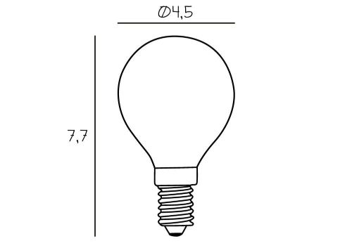 Design By Us Arbitrary Bulb Ø45 Crown E14 2,5W LED Dimmable H: 7,7 cm - Milky