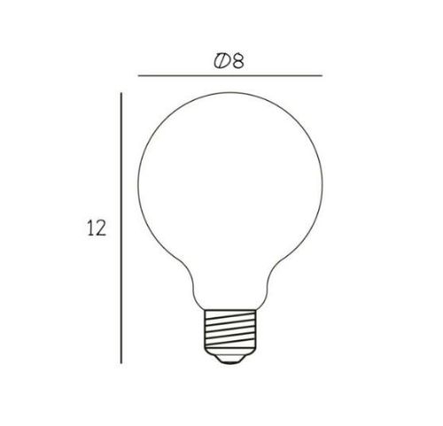 Design By Us Globe Bulb Ø80 E27 5W LED Dimmable H: 12 cm - Milky