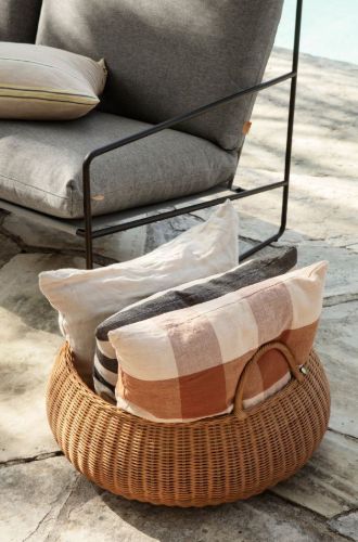 Ferm Living Braided Basket Low Ø: 60 cm - Natural
