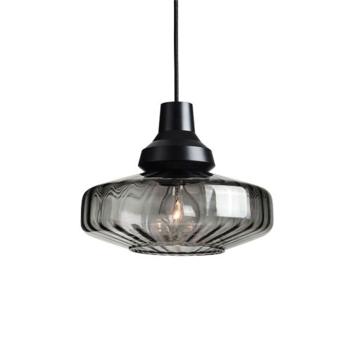 Design By Us New Wave Optic Pendant Ø: 26 cm - Smoke/Black