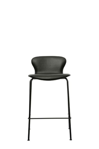 Bruunmunch PLAYchair Counter LowBack Fully Upholstered SH: 65 cm - Sort/Hero Sort Leather