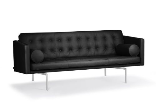 DUX Ritzy 3 Pers. Sofa L: 210 cm - Chrome/Naturale Schwartz