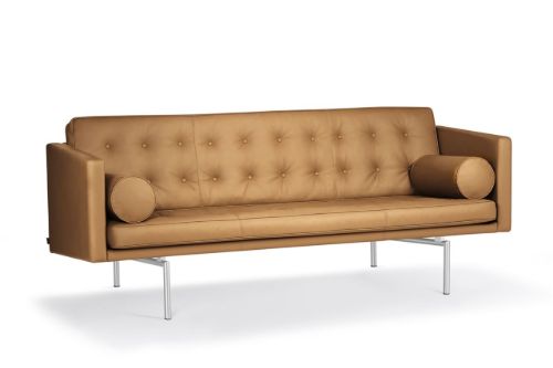 DUX Ritzy 3 Pers. Sofa L: 210 cm - Chrome/Naturale Camel
