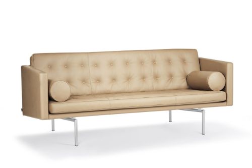 DUX Ritzy 3 Pers. Sofa L: 210 cm - Chrome/Naturale Perle