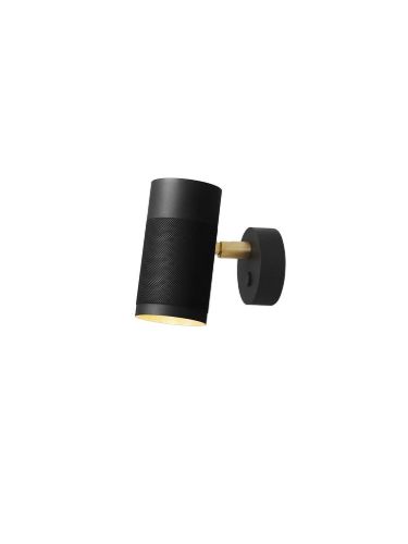 Thorup Copenhagen Patrone Væglampe H: 12 cm - Sortbruneret Messing