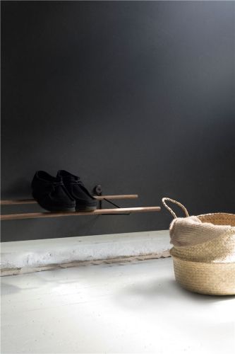 We Do Wood Shoe Rack Large L: 100 cm - Smoked Oak/Black