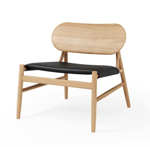 Brdr Krüger Ferdinand Lounge Stol SH: 41,5 cm - Eg/Black 30314