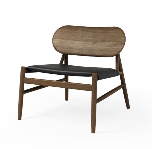 Brdr Krüger Ferdinand Lounge Stol SH: 41,5 cm - Røget Eg/Black 30314