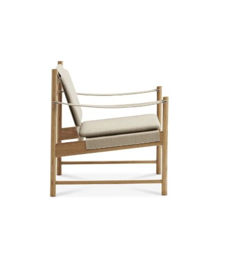 Brdr. Krüger HB Lounge Chair SH: 56,6 cm - Olieret Eg/Canvas