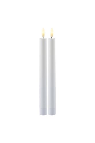Sirius Sille Tall Genopladelige Stearinlys H: 25 cm 2 stk - Hvid