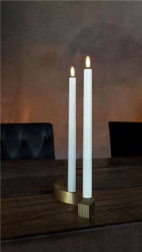 Sirius Sille Tall Genopladelige Stearinlys H: 25 cm 2 stk - Hvid