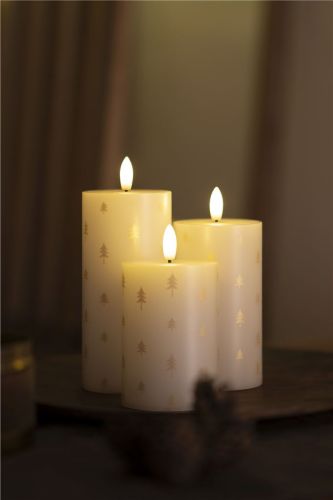 UDGÅR med lager Sirius Sille Genopladelige Ø: 7,5 cm Sæt af 3 stk. - White/Gold