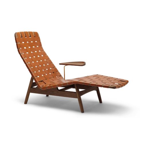 Sibast AV Egoist Chaise Lounge by Arne Vodder 1951 inkl Pude - Smoked Oak/Cognac