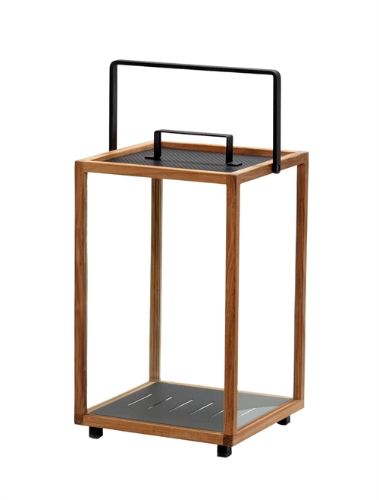 Cane-line Outdoor Lighthouse Lanterne Stor H: 54 cm - Teak/Lava Grey