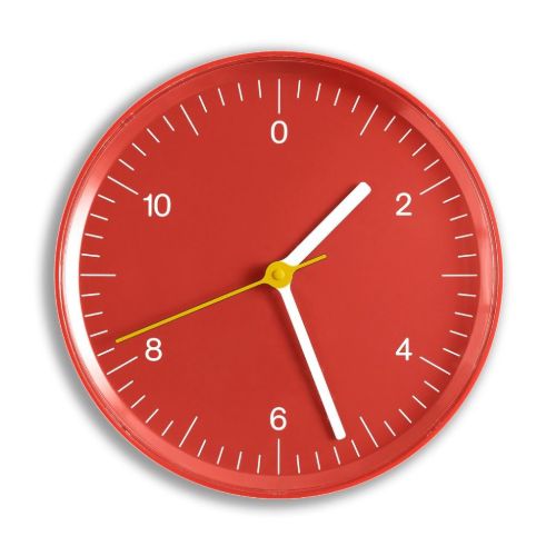 HAY Wall Clock Ø: 26,5 cm - Recycled Aluminium/Red