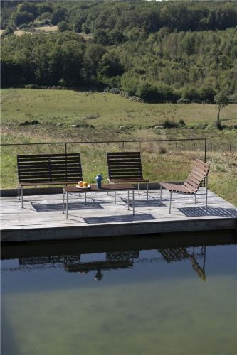 HAY Traverse Lounge Bench B: 114 cm - Oiled Solid Ash 