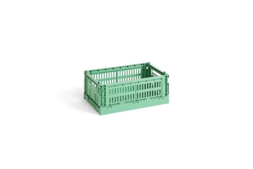 HAY Colour Crate Recycled S 10,5x17x26,5 cm - Dark Mint