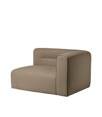 FDB Møbler L44 Højre Sofa Modul 124x98 cm - Taupe 