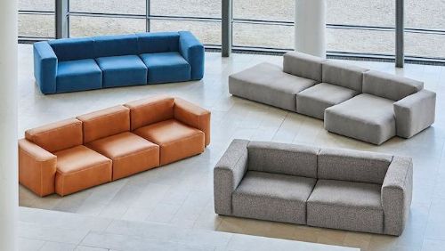 HAY Mags Soft 3 Seater Combination 1 L: 268,5 cm - Sense Cognac Leather